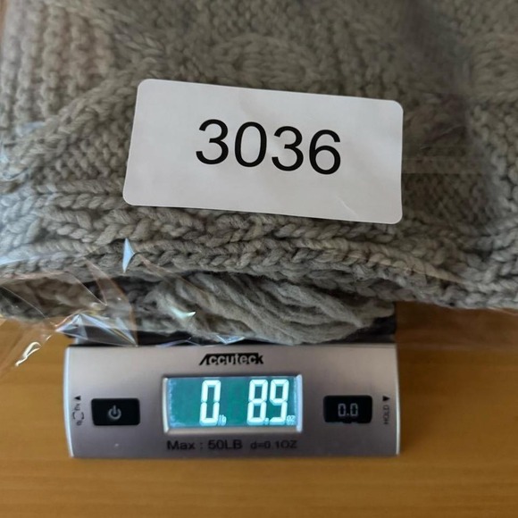 Vintage Plumas Artesanias Wool Crochet Scarf Handmade Chunky Knit Grey - Picture 5 of 5